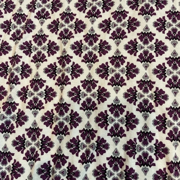 Cleo V-Neck Purple And Grey Henley Long Sleeve Top Size M - Picture 4 of 4